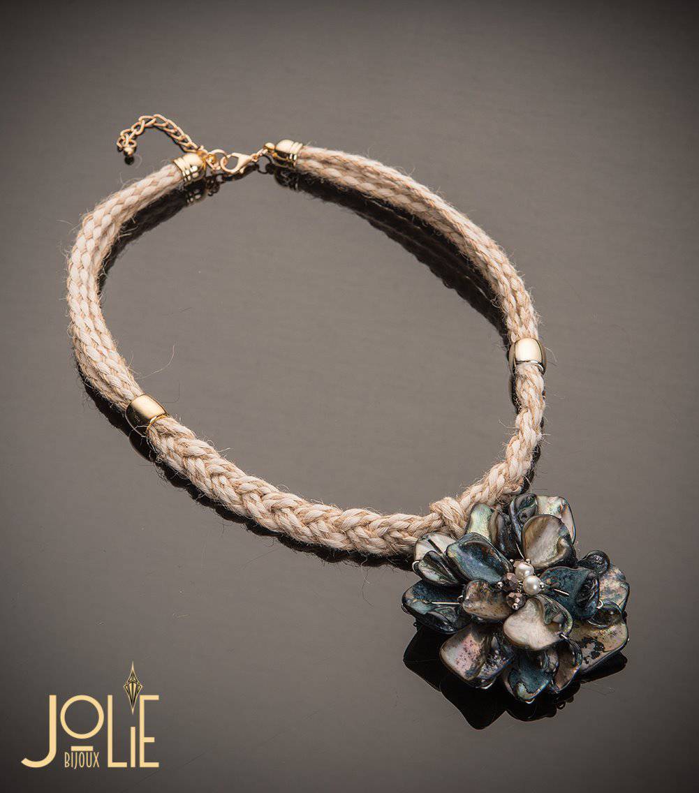 [natural wovenmother of pearl nickel free fashion necklace ] - [Benzie Gifts]